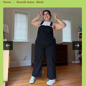 Shiny By Nature Overall Jeans | Black | cute 🖤 shaped l pocket (BRAND NEW) 3X